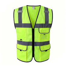 网布透气反光背心施工交通安全荧光骑行马甲